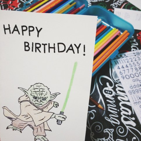 yoda birthday card