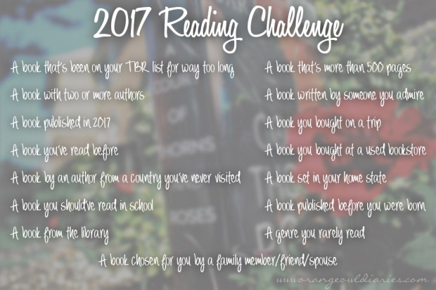 2017 reading challenge orangeowldiaries